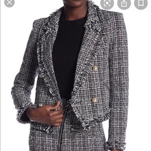 Romeo and Juliet Fray hem Pearl buttons blazer